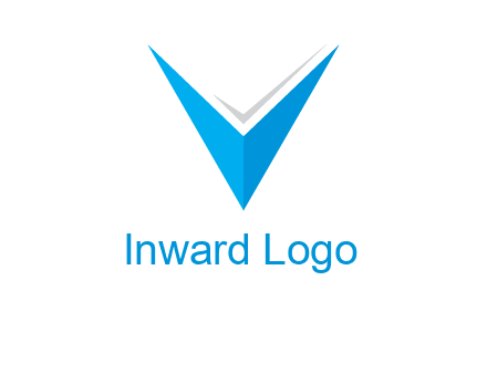 letter V forming arrow and check