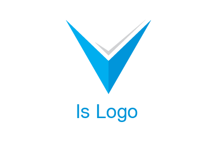 letter V forming arrow and check