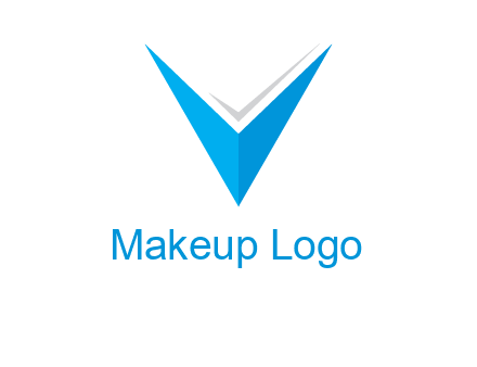 letter V forming arrow and check