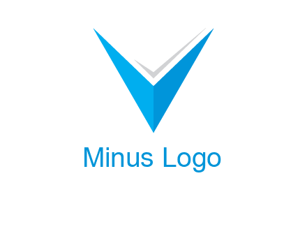 letter V forming arrow and check