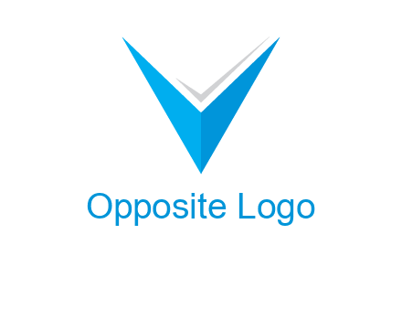 letter V forming arrow and check