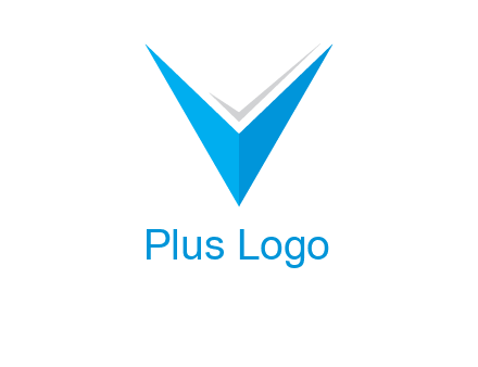 letter V forming arrow and check