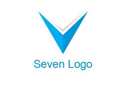 letter V forming arrow and check