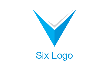 letter V forming arrow and check