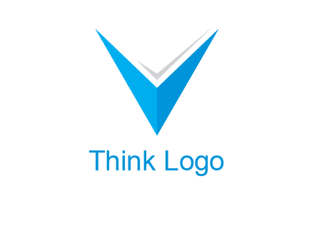 letter V forming arrow and check