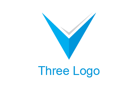 letter V forming arrow and check