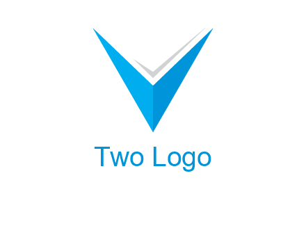 letter V forming arrow and check
