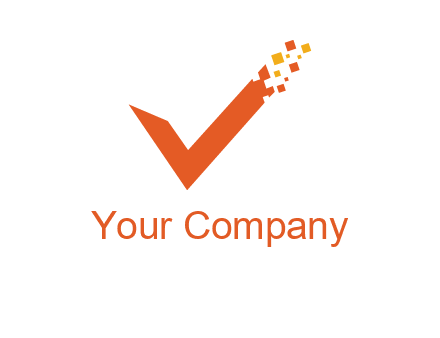 letter V with tickmark