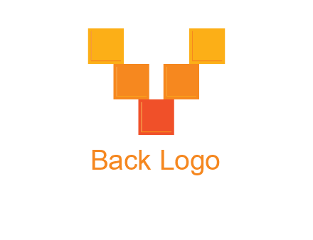 letter V from blocks