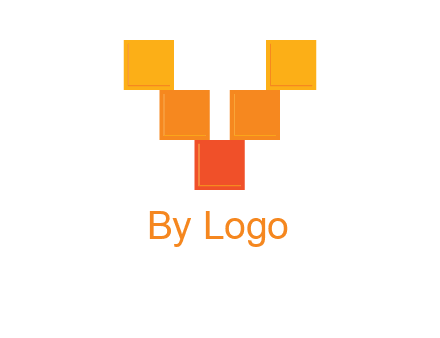 letter V from blocks