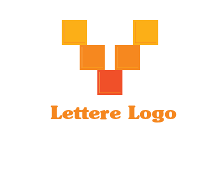 letter V from blocks