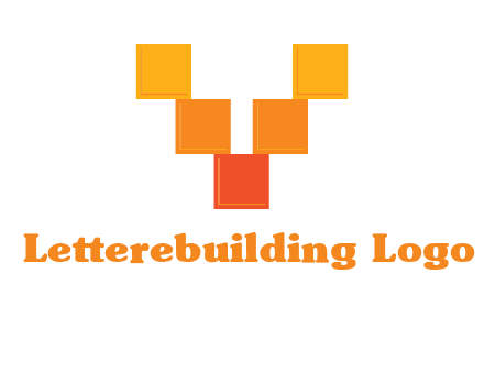 letter V from blocks