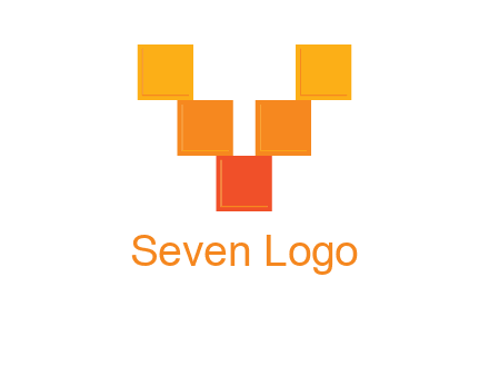 letter V from blocks