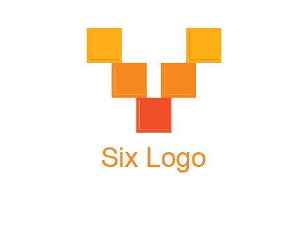 letter V from blocks