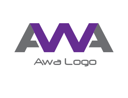 letter As and letter W joined together