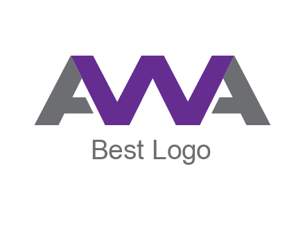 letter As and letter W joined together