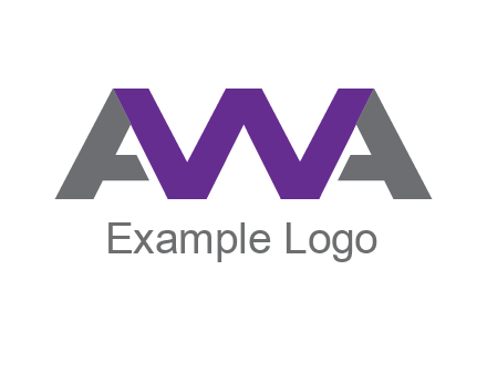letter As and letter W joined together