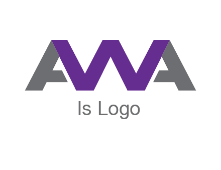 letter As and letter W joined together