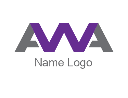 letter As and letter W joined together