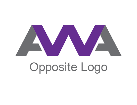 letter As and letter W joined together