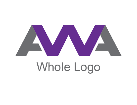 letter As and letter W joined together