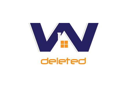 Letter W with home icon