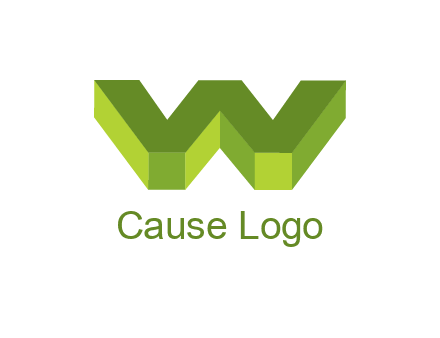 letter W in 3d
