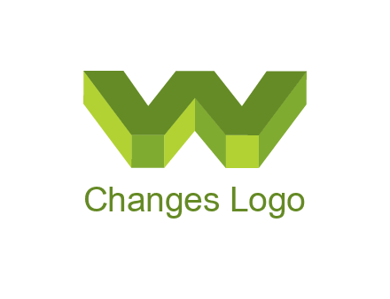 letter W in 3d