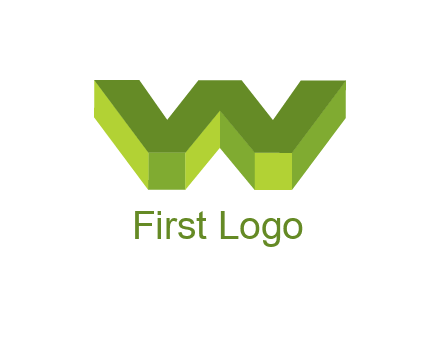 letter W in 3d