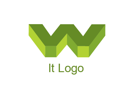 letter W in 3d