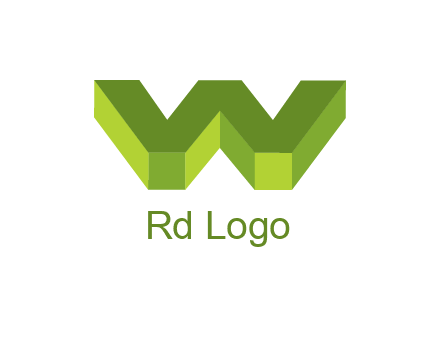 letter W in 3d
