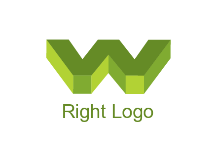 letter W in 3d
