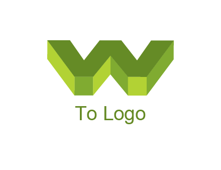 letter W in 3d