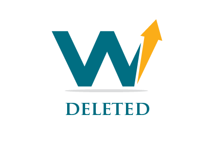 Letter W with Arrow