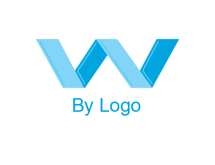 abstract letter W blocky design