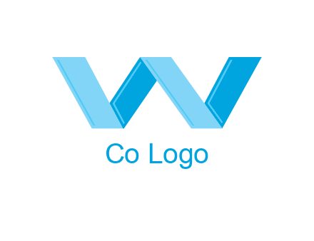 abstract letter W blocky design
