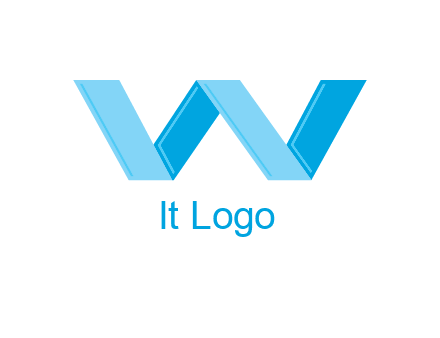 abstract letter W blocky design