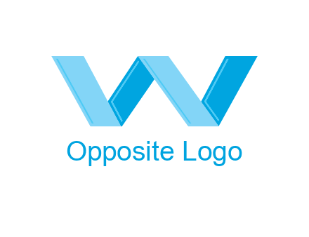 abstract letter W blocky design