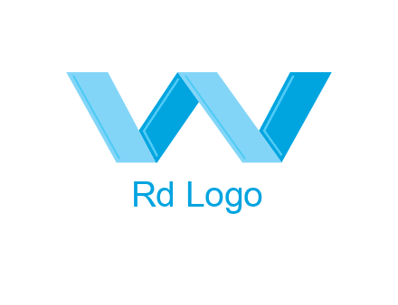 abstract letter W blocky design