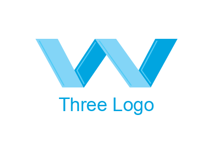 abstract letter W blocky design
