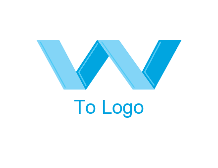 abstract letter W blocky design