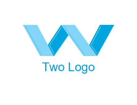 abstract letter W blocky design