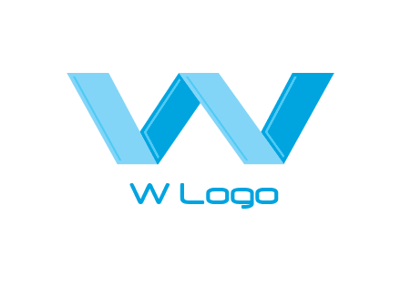 abstract letter W blocky design