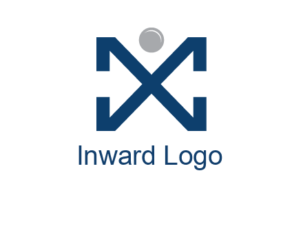 letter X with circle forming people icon 