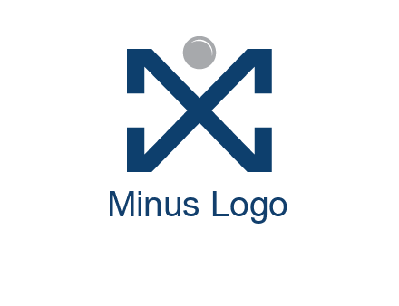 letter X with circle forming people icon 