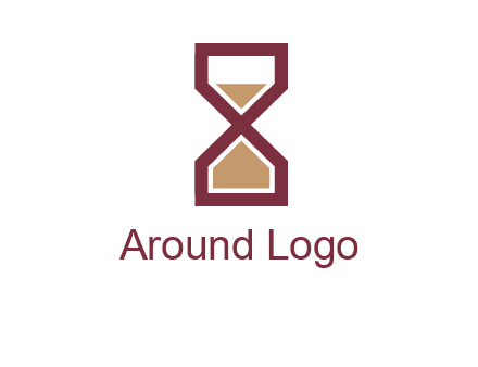 hourglass in Alphabet X