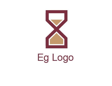 hourglass in Alphabet X