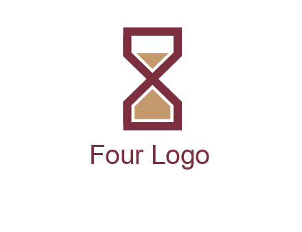 hourglass in Alphabet X