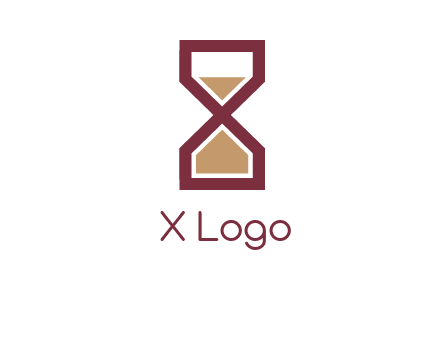 hourglass in Alphabet X