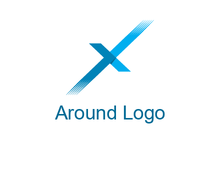 letter X with fading lines